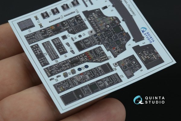 Quinta Studio QDS-35132 AH-64A 3D-Printed coloured Interior on decal paper (Trumpeter) (Small version) 1/35