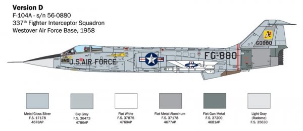 Italeri 2515 F-104 STARFIGHTER A/C 1/32