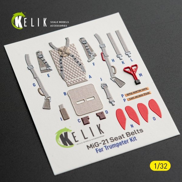 Kelik K32042 MiG-21 F-13 export version - interior 3D decals for Trumpeter kit 1/32