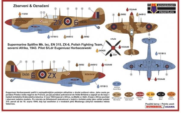 Kovozavody Prostejov CLK004 SUPERMARINE SPITFIRE MK.IXC (1:72)