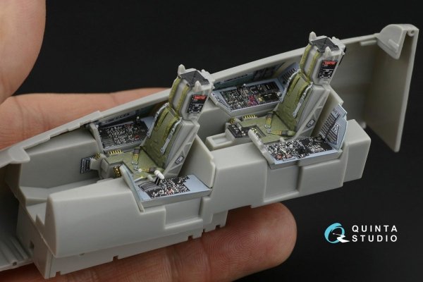 Quinta Studio QD48180 F-14D 3D-Printed &amp; coloured Interior on decal paper (Hasegawa) 1/48