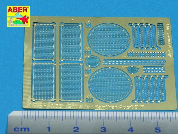 Aber 35G02 Grilles for german tank PzKpfw V Ausf.G/F Panther (Sd.Kfz.181) (1:35)