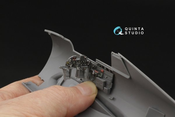 Quinta Studio QD48653 P-47D Thunderbolt Razorback 3D-Printed &amp; coloured Interior on decal paper (Miniart) 1/48
