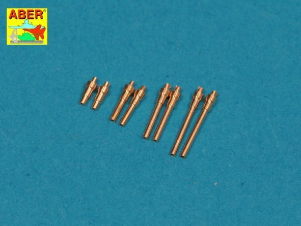 Aber A72 005 Set of 8 turned cal .50 (12,7mm) U.S. Browning M2 barrels for P-47 Thunderbolt (1:72)