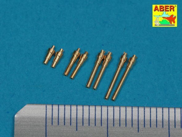 Aber A72 005 Set of 8 turned cal .50 (12,7mm) U.S. Browning M2 barrels for P-47 Thunderbolt (1:72)