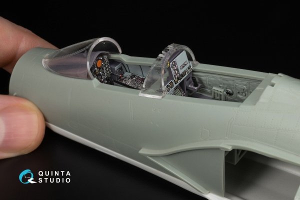 Quinta Studio QD+48485 F-4B Phantom II 3D-Printed &amp; coloured Interior on decal paper (Academy) (with 3D-printed resin parts) 1/48