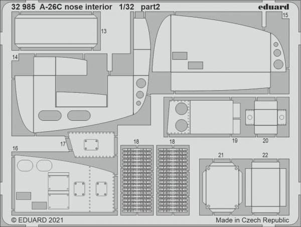 Eduard 32985 A-26C nose interior HOBBY BOSS 1/32