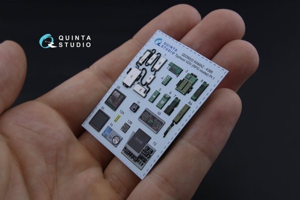 Quinta Studio QD35022 KAMAZ K-4386 Typhoon VDV family 3D-Printed &amp; coloured Interior on decal paper (for RPG-model kit) 1/35