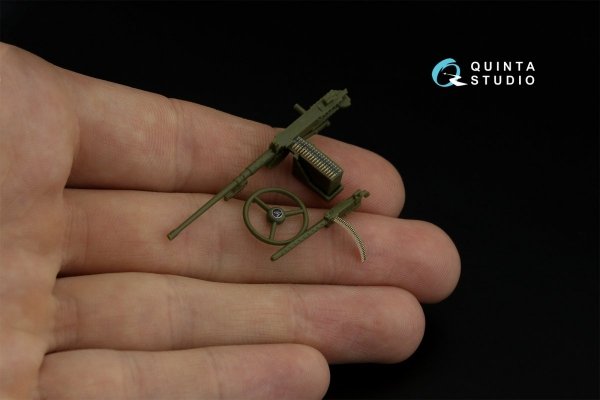 Quinta Studio QD35088 M3A1 Scout 3D-Printed &amp; coloured Interior on decal paper (Zvezda) 1/35