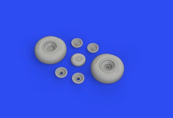 Eduard 648645 B-17 wheels rhomboid tread HONG KONG MODELS 1/48