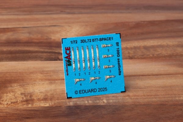 Eduard 3DL72077 Bf 109G seatbelts SPACE (3D Decals) 1/72