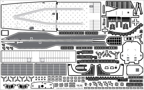 Pontos 38019F1 USS FFG Oliver Hazard Perr Class L.H. Detail Up Set &quot;Advanced&quot; with Kit 1/350