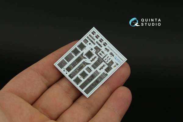 Quinta Studio QDS-48375 AH-64E 3D-Printed &amp; coloured Interior on decal paper (Hasegawa) (Small version) 1/48