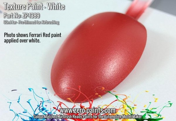 Zero Paints 1389-30 White Textured - Engines, Interiors etc 30ML