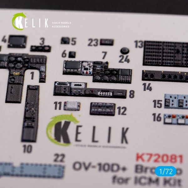KELIK K72081 OV-10D+ &quot;Bronco&quot; interior 3D decals for ICM kit 1/72