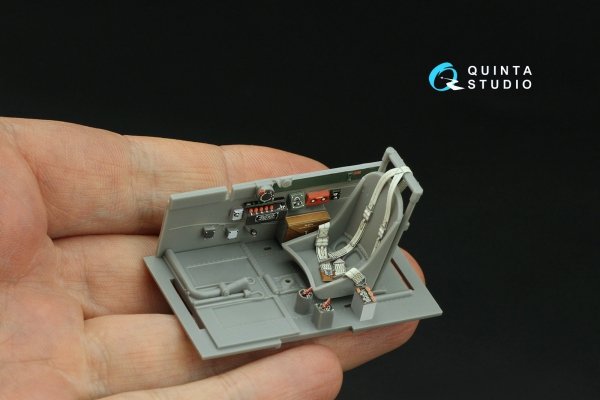 Quinta Studio QD32197 P-47D Thunderbolt Bubbletop Early 3D-Printed coloured Interior on decal paper (Hasegawa) 1/32