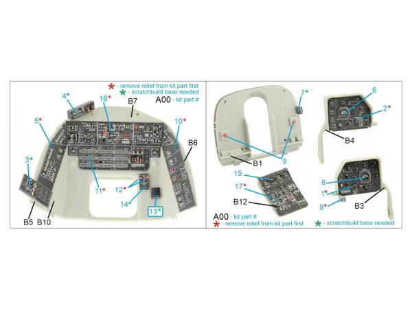 Quinta Studio QDS-35110 Mi-17 3D-Printed coloured Interior on decal paper (Trumpeter) (Small version) 1/35