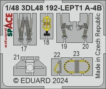 Eduard 3DL48192 A-4B SPACE HOBBY 2000, HASEGAWA 1/48