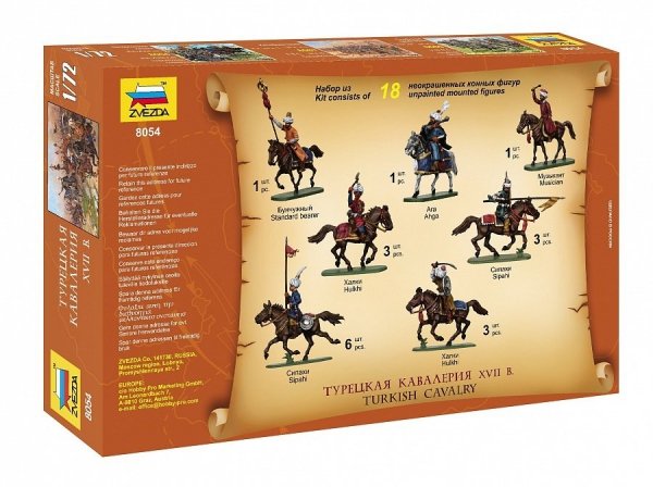 Zvezda 8054 Turkish Cavalry XVII A.D. 1/72