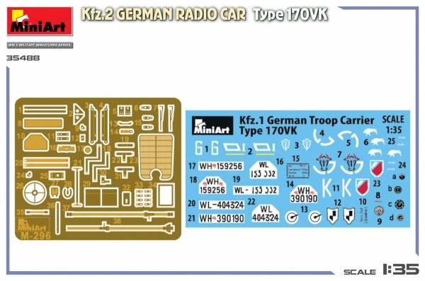 MiniArt 35488 Kfz.2 GERMAN RADIO CAR TYPE 170VK 1/35