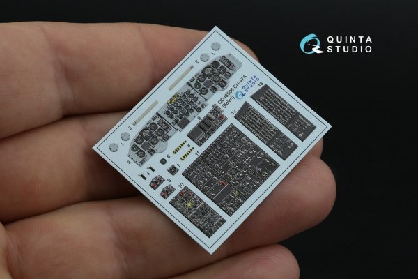 Quinta Studio QD48506 CH-47A 3D-Printed coloured Interior on decal paper (Italeri) 1/48