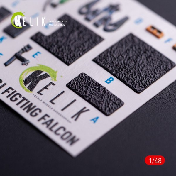 Kelik K48129 F-16CJ - interior 3D decals for Hasegawa kit (1/48)
