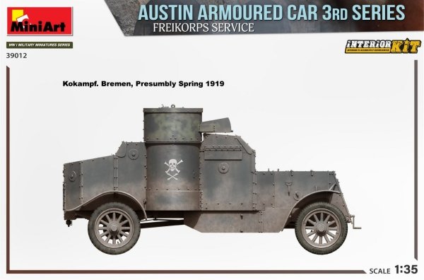 MiniArt 39012 AUSTIN ARMOURED CAR 3rd SERIES: FREIKORPS SERVICE. INTERIOR KIT 1/35