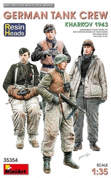 MiniArt 35354 German Tank Crew Kharkov 1943 (Resin Heads) 1/35