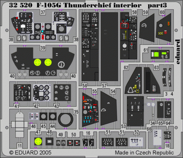 Eduard 32520 F-105G interior 1/32 TRUMPETER