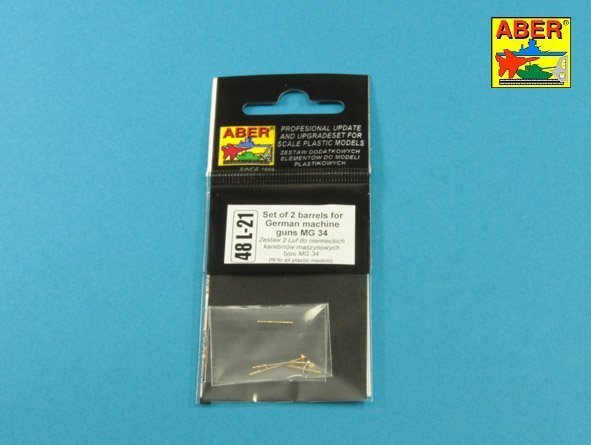 Aber 48L-21 Set of 2 barrels for German machine guns MG34 (1:48)