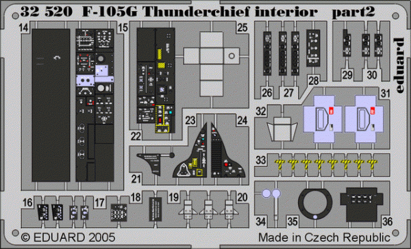 Eduard 32520 F-105G interior 1/32 TRUMPETER