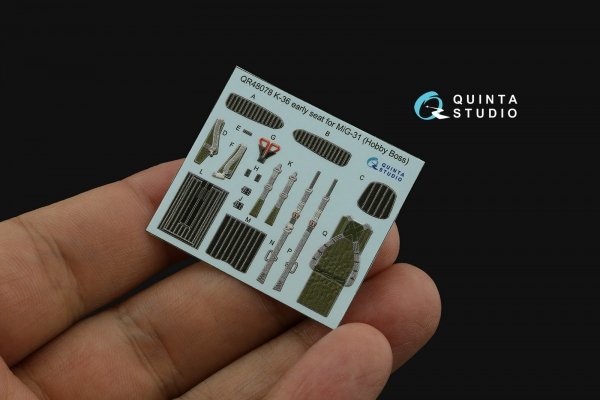 Quinta Studio QD48504 MiG-31B 3D-Printed &amp; coloured Interior on decal paper (Hobby Boss) 1/48
