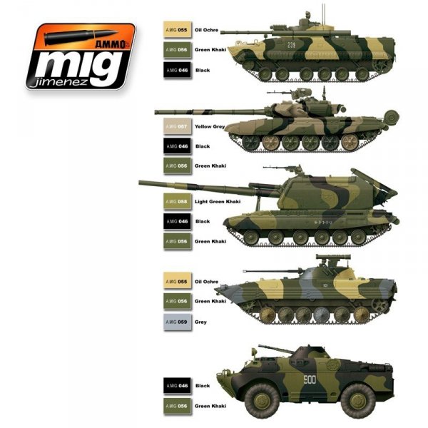 AMMO Mig 7109 MODERN RUSSIAN CAMO COLORS 6x17ml