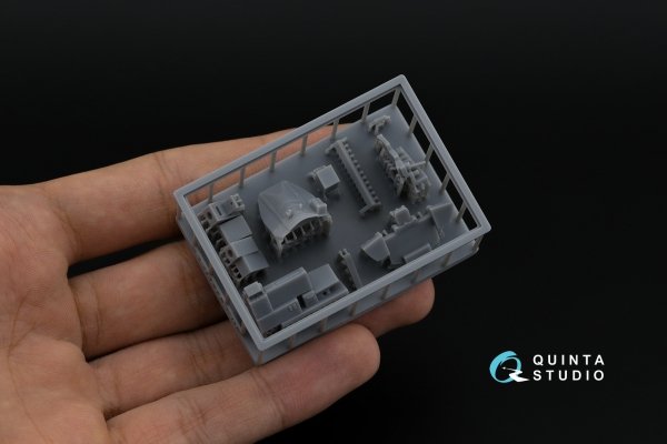 Quinta Studio QDS+48486 F-4N Phantom II 3D-Printed &amp; coloured Interior on decal paper (Academy) (Small version) (with 3D-printed resin parts) 1/48