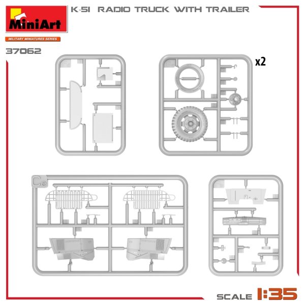 Miniart 37062 K-51 RADIO TRUCK WITH TRAILER 1/35