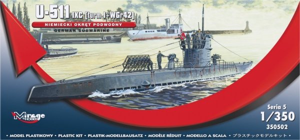 Mirage Hobby 350502 U-511 (IXC TURN I + WGr42) GERMAN SUBMARINE 1:350