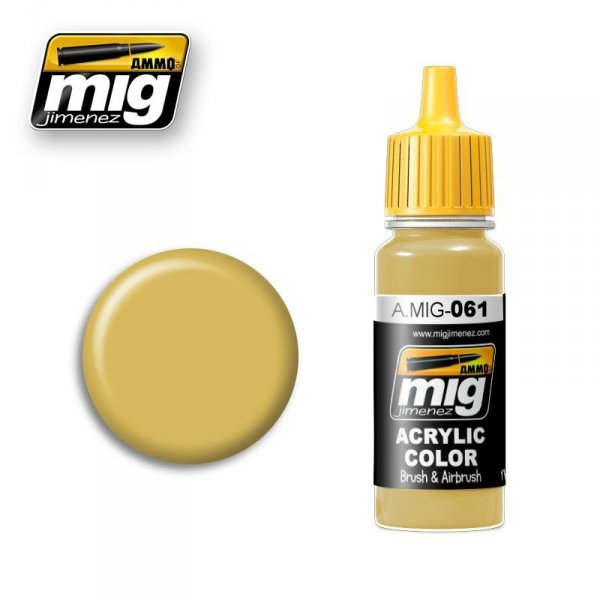 AMMO of Mig Jimenez 0061 Warm Sand Yellow