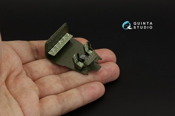 Quinta Studio QD72046 Uh-1B 3D-Printed &amp; coloured Interior on decal paper (Italeri) 1/72