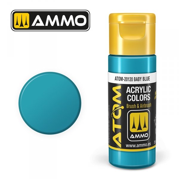 AMMO of Mig Jimenez 20120 ATOM COLOR Baby Blue 20ml
