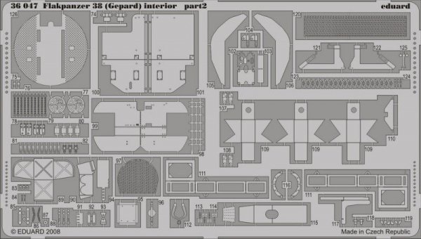 Eduard 36047 Flakpanzer 38 (Gepard) interior 1/35 Italeri