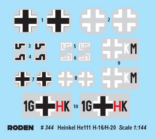 Roden 344 Heinkel He-111 H-16/H-20 1/144