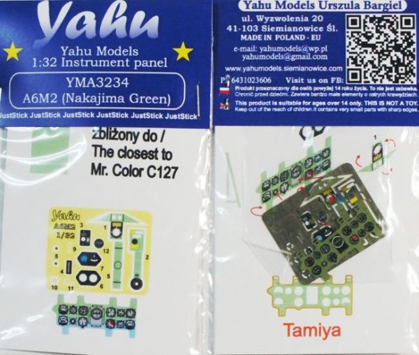 Yahu YMA3234 A6M2 (Nakajima Green) Tamiya (1:32)