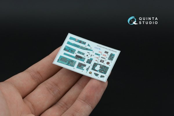 Quinta Studio QD+48580 MiG-21bis early Fishbed-L 3D-Printed &amp; coloured Interior on decal paper (Eduard) (with 3D-printed resin parts) 1/48