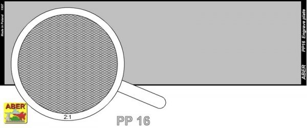 Aber PP16 Engrave plate (140 x 39 mm) - pattern 16