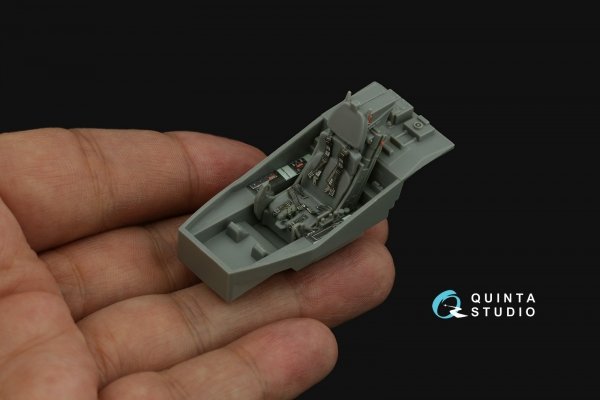 Quinta Studio QD48479 F-35A 3D-Printed &amp; coloured Interior on decal paper (Kitty Hawk/Zimi Model) 1/48