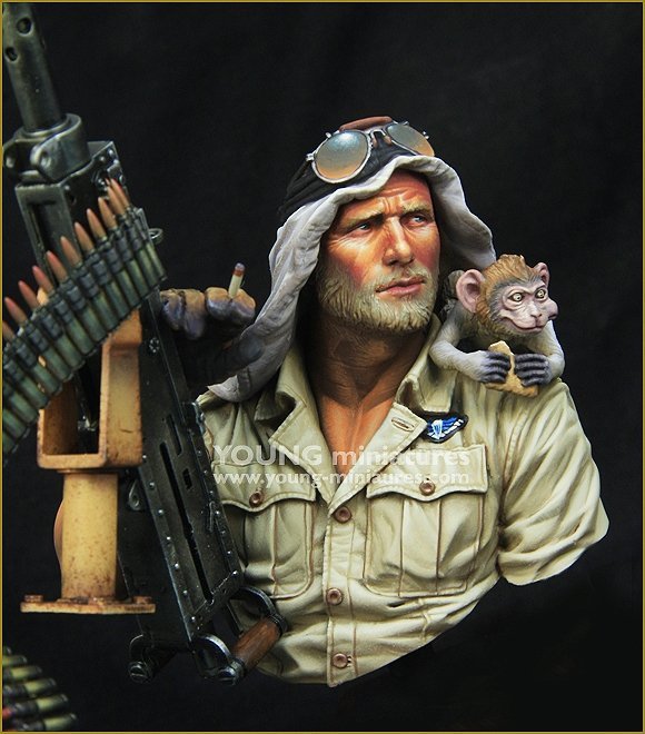 Young Miniatures YM1867 BRITISH SAS JEEP GUNNER North Africa 1941 1/10