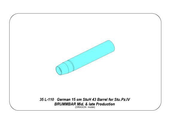 Aber 35L-110 German 15cm StuH 43 Barrel for Stu.Pz. IV BRUMBAR (1:35)	