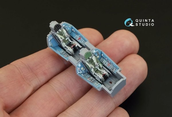 Quinta Studio QD72020 Su-27UB 3D-Printed &amp; coloured Interior on decal paper (for Zvezda kit) 1/72