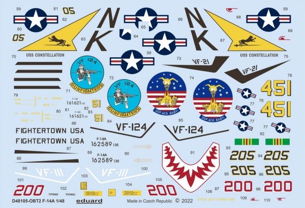 Eduard D48105 F-14A TAMIYA 1/48
