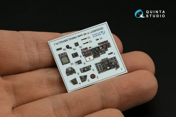 Quinta Studio QDS-48371 F-4E with DMAS 3D-Printed &amp; coloured Interior on decal paper (Meng) (Small version) 1/48